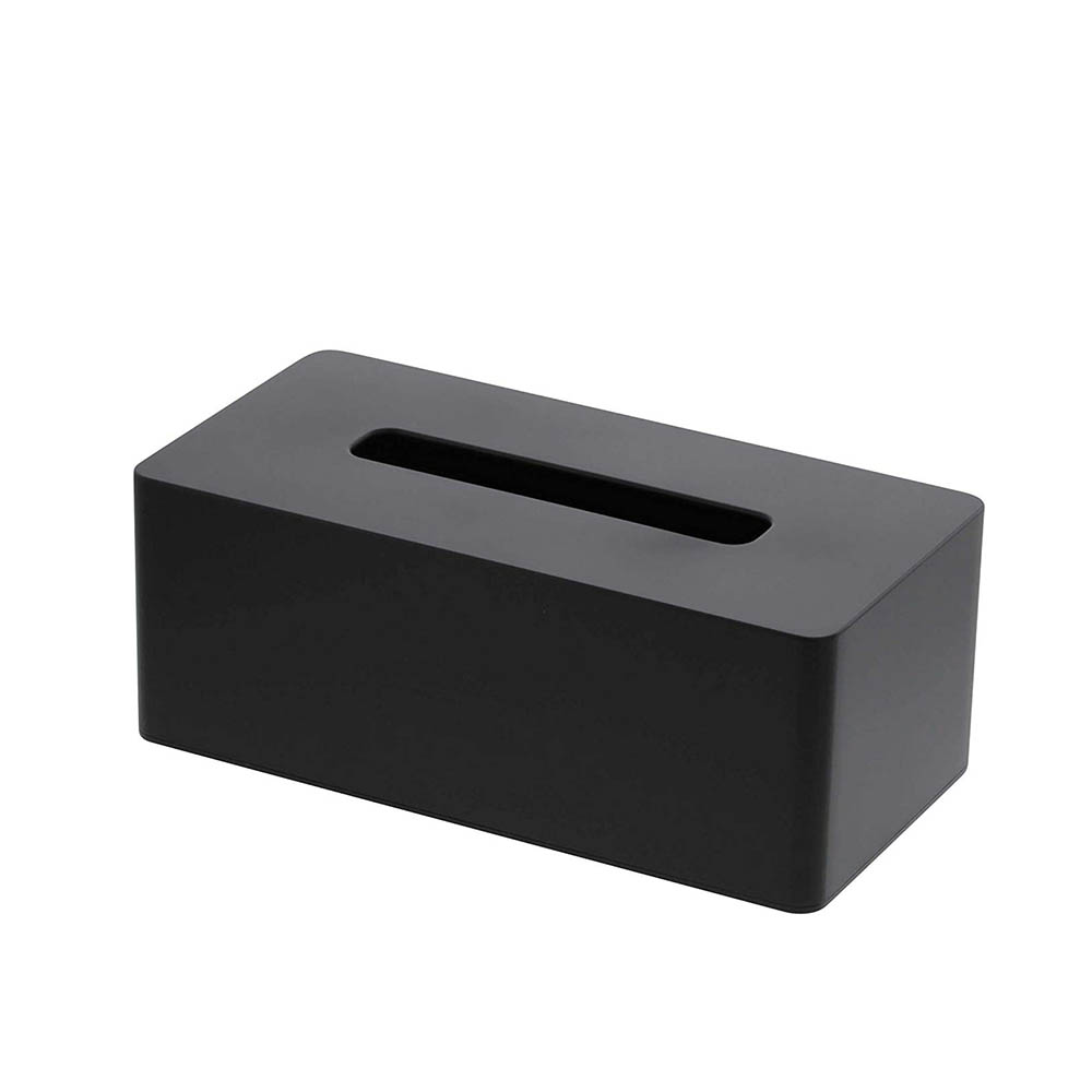 black tissue box